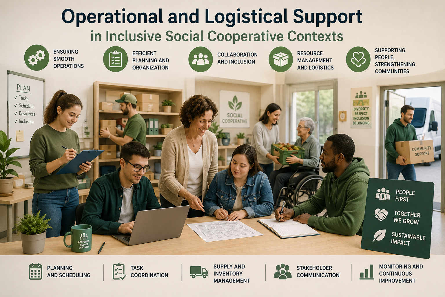 Operational and Logistical Support in Inclusive Social Cooperative Contexts