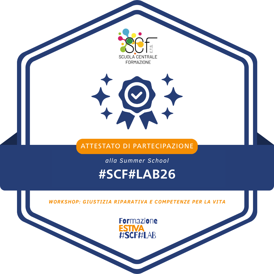 #SCF#LAB26 - Workshop Giustizia Riparativa e Competenze per la Vita