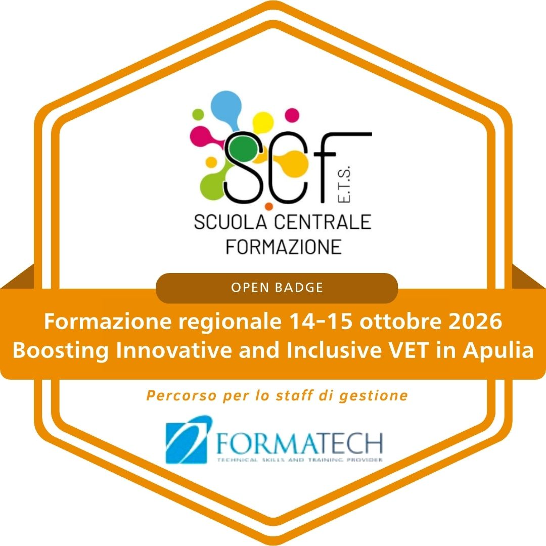 Formazione 14-15 ottobre 2026 Boosting Innovative and Inclusive VET in Apulia - staff di gestione